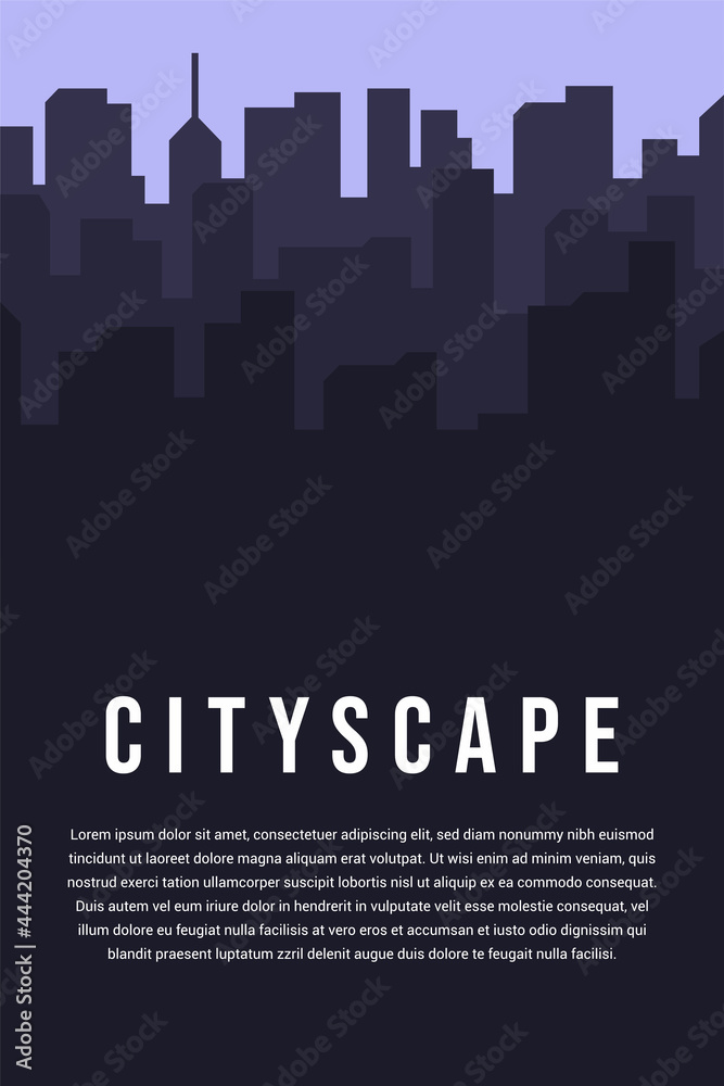 1000 x 1500 Cityscape with title and text sample preview. City building silhouette with title and text preview. Used for background, magazine cover, business, and other. 1000 x 1500 Cityscape with title and text sample preview. City building silhouette with title and text preview. Used for background, magazine cover, business, and other.