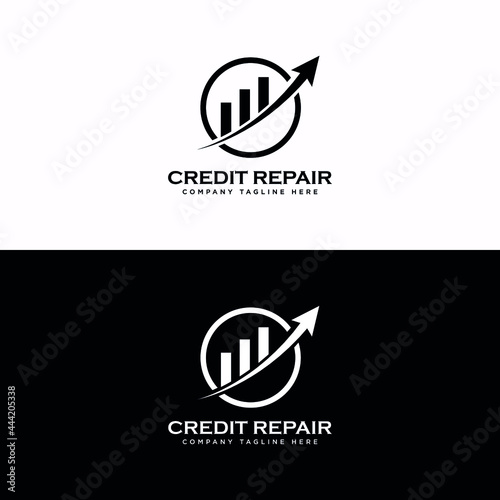 Credit repair logo idea. 
credit repair business. 
repair logo design. 
money repair logo vector	
