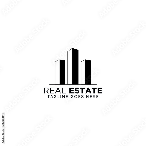 real estate logo design. Modern home real estate logo vector.  Modern real estate logo design template. Minimalist real estate logo 