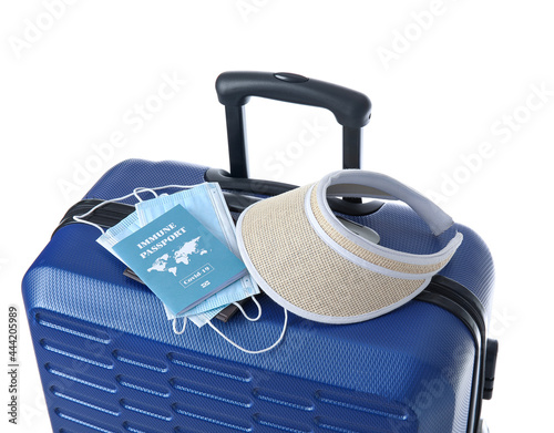 Packed suitcase with immune...