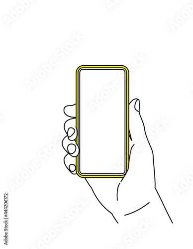 hand holding a smartphone