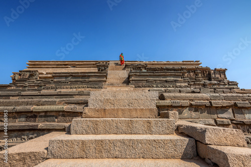 View of Mahanavami Dibba, tallest structure in the Royal Enclosure. Hampi, Karnataka, India. photo