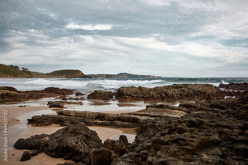 sunset on the pacific ocean mexican coast