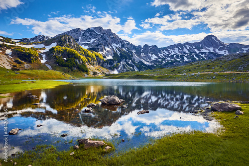 Mountain lake nature landscape. © Mihailo