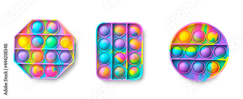Φωτογραφία Bright fidget toys on white background