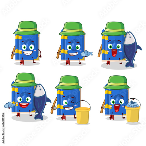 A fisherman water book of magic cartoon picture catch a big fish