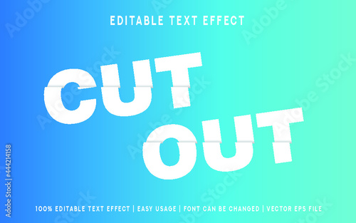 paper cut out editable text effect