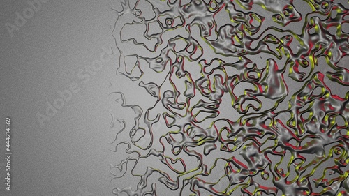 Relief gray metal surface with copy space. 3D rendering background.