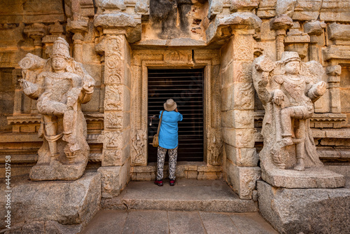 The view of ancient Achyutaraya Temple. Hampi, Karnataka, India © artqu