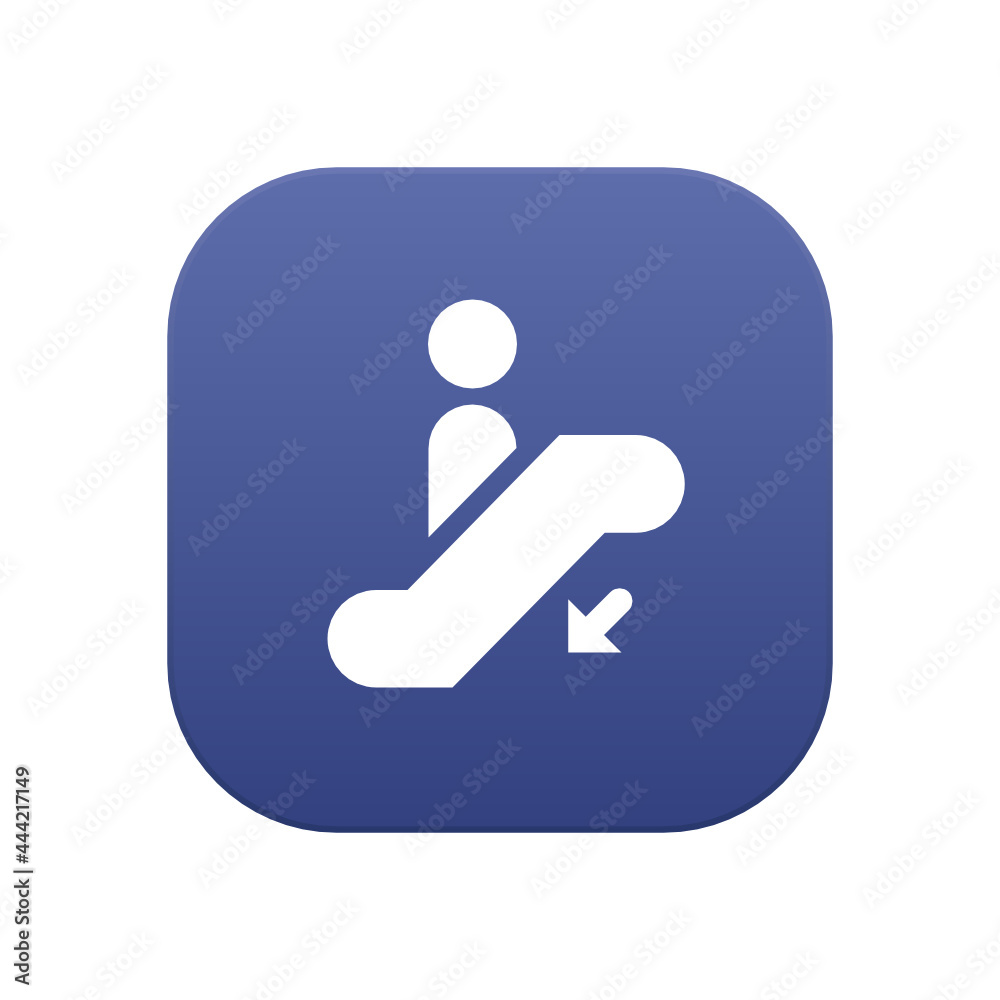Escalator - Going Down - Sticker Escalator - Going Down - Sticker