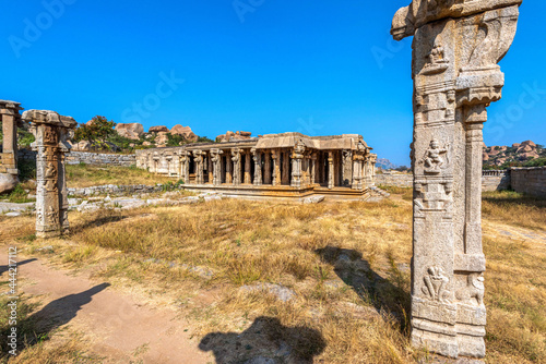 The view of ancient Achyutaraya Temple. Hampi, Karnataka, India photo