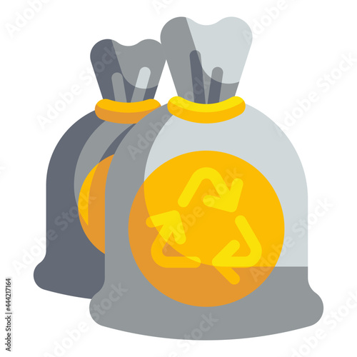 garbage bag flat icon
