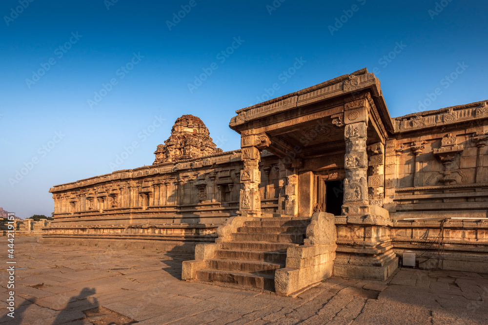 Vijaya Vitthala Temple. Beautifully carved out of a monolith rock, Hampi, Karnataka, India