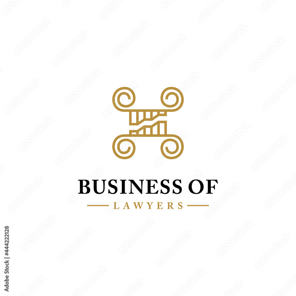 Lawyer Business Logo Design Inspiration. Elegant and modern