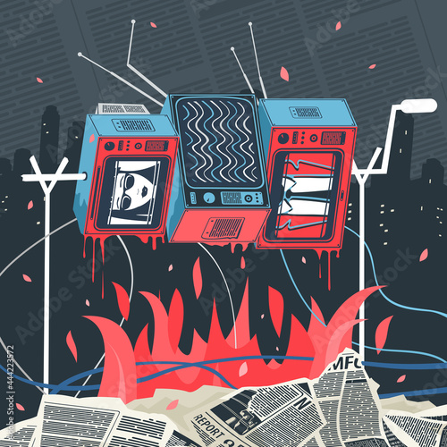 Vector Illustration Hot News Concept