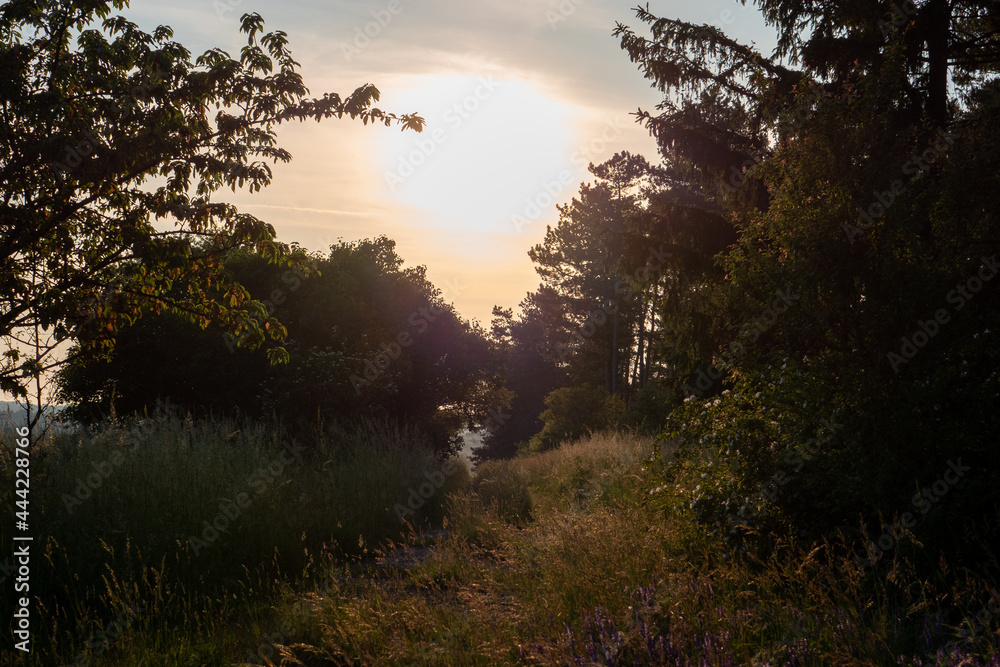 Landschaft zum Sonnenuntergang Landschaft zum Sonnenuntergang