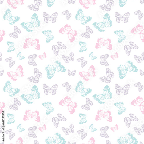 Butterfly seamless repeat pattern background