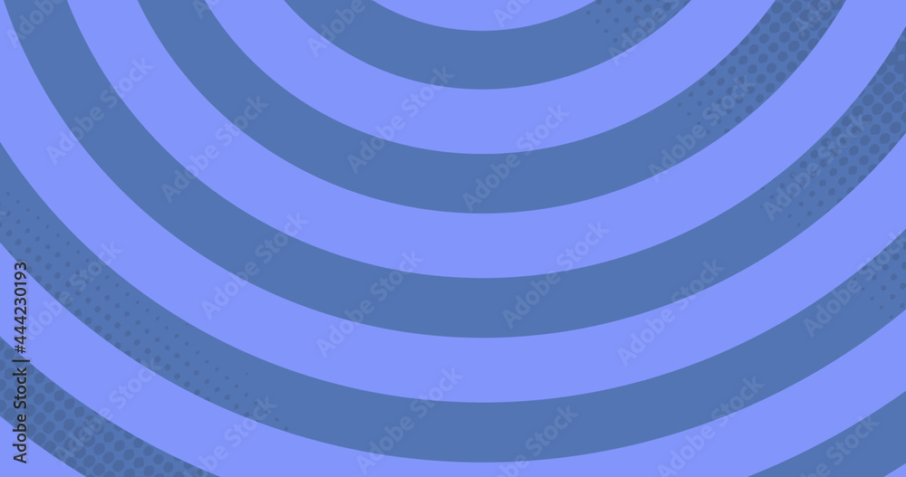 Circles forming in hypnotic motion against blue background Circles forming in hypnotic motion against blue background