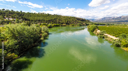 aerial views of the ebro river