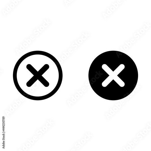 Delete icon, flat design style