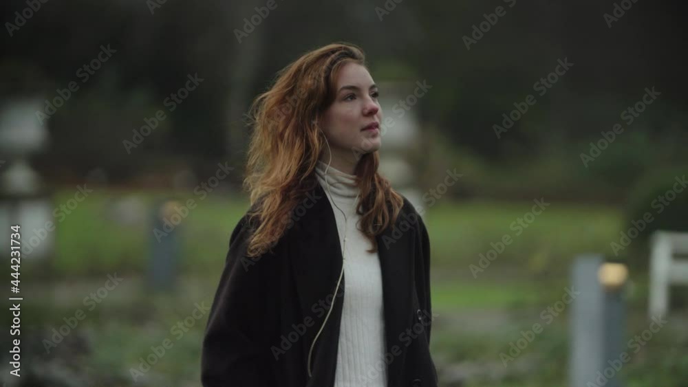 Woman posing outdoors in autumn Woman posing outdoors in autumn