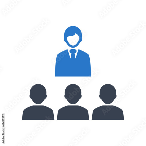 Presentation presenter icon vector graphic illustration