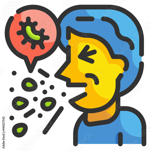 cough line icon