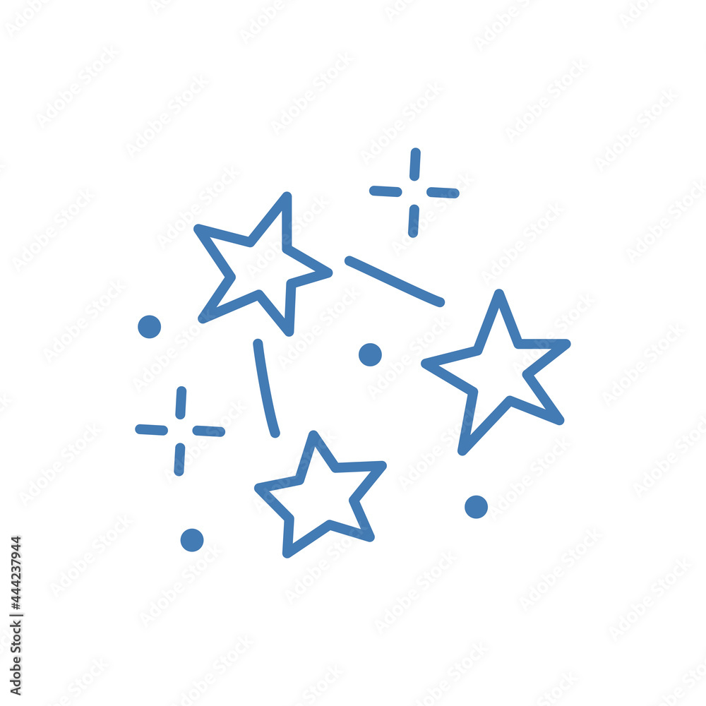 Star icon, Hand drawn outline icon on white background