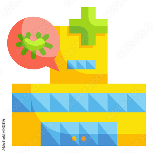 hospital flat icon