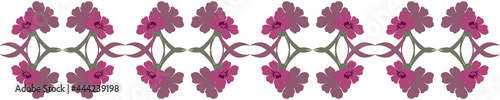 Seamless floral border lace frame, ribbon, vector element