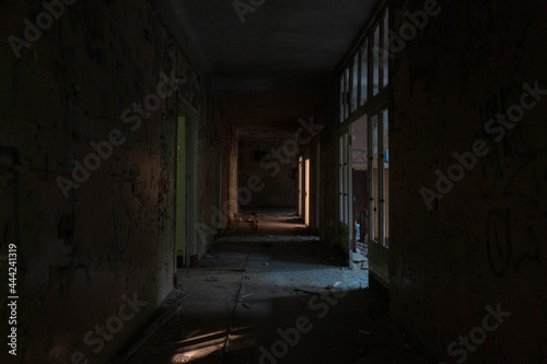 room of an abandoned ruined building