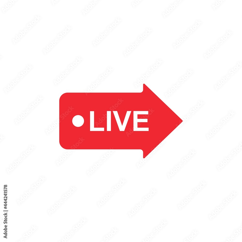 live streaming arrow vector icon sign design template live streaming arrow vector icon sign design template