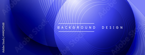 Gradient circles with shadows. Vector techno abstract background. Modern overlapping forms wallpaper background, design template