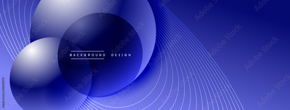 Gradient circles with shadows. Vector techno abstract background. Modern overlapping forms wallpaper background, design template Gradient circles with shadows. Vector techno abstract background. Modern overlapping forms wallpaper background, design template