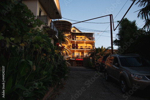 street at sanset