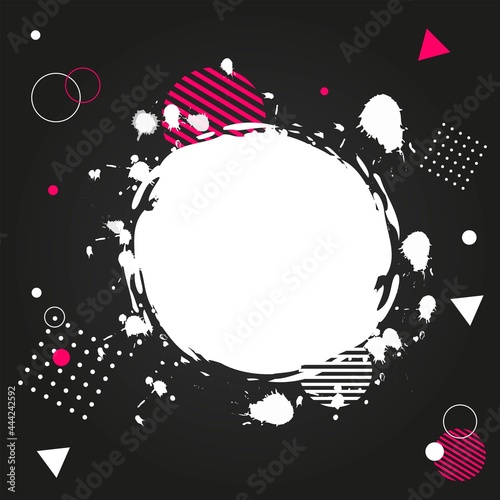 Abstract black ink splash banner