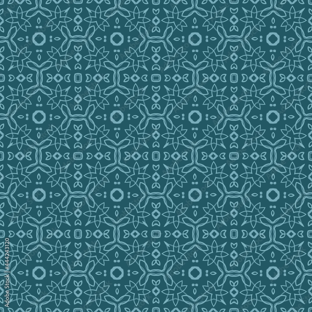 seamless pattern of light lace with diamonds on a green background seamless pattern of light lace with diamonds on a green background