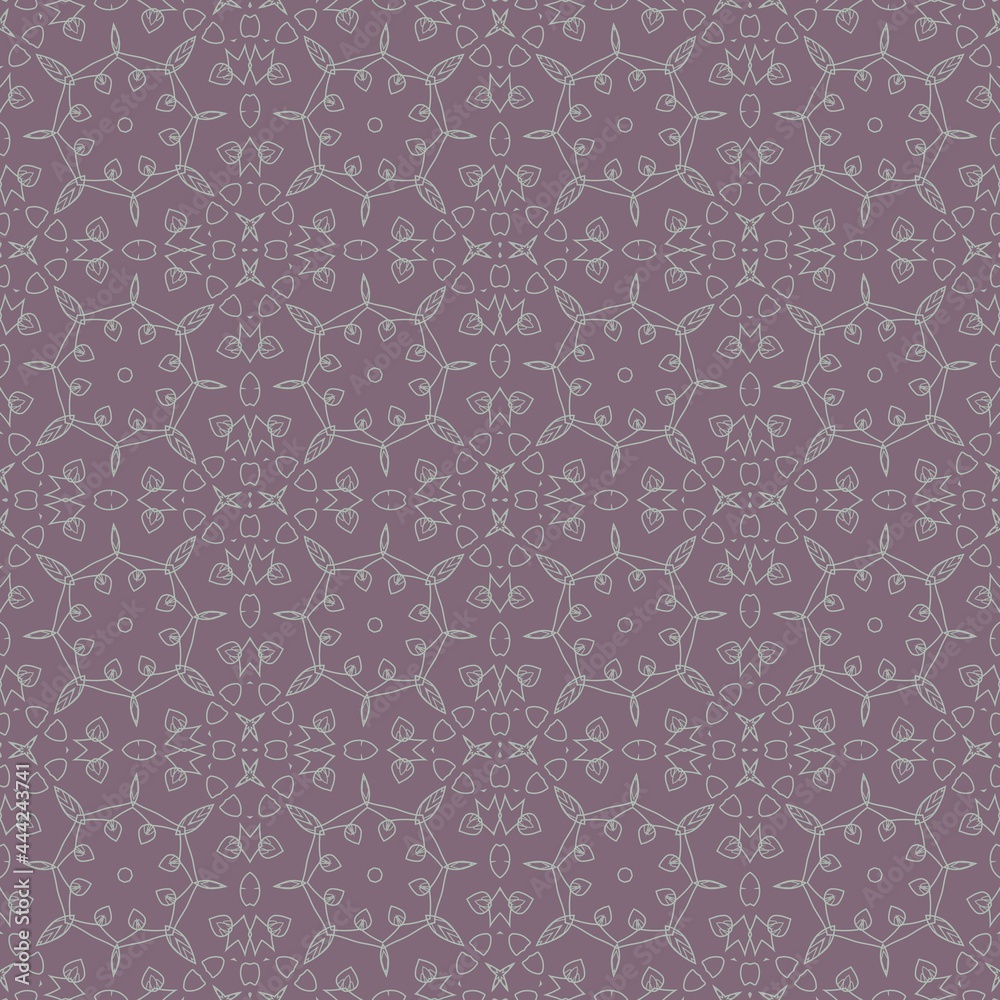 light seamless pattern floral lace on a lilac background