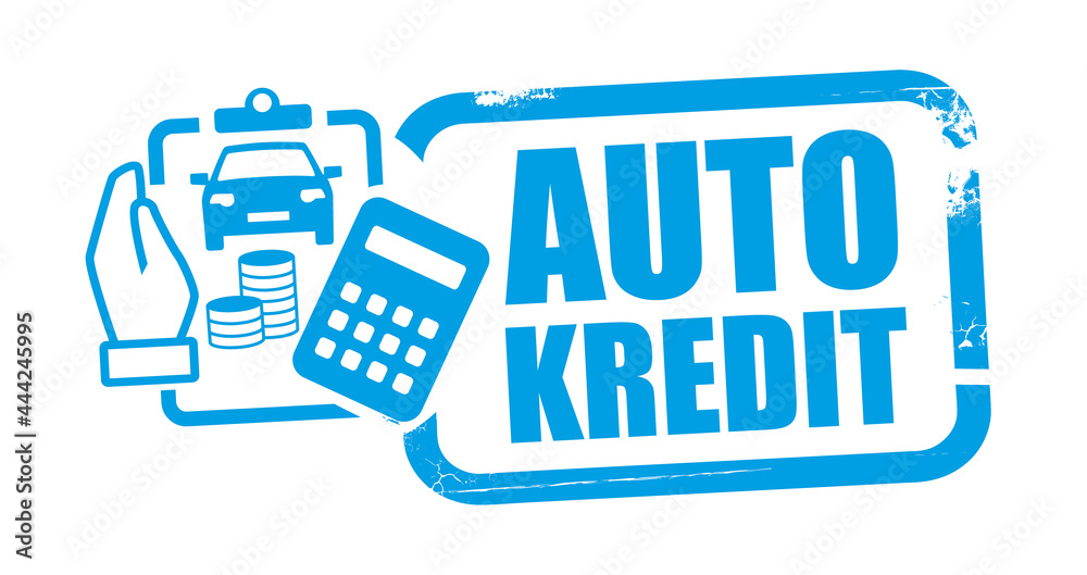 Auto kredit - Stempel mit Symbol - Vektor Illustration Auto kredit - Stempel mit Symbol - Vektor Illustration