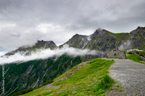 alpin landscape with clouds (Vorarlberg, Austria)