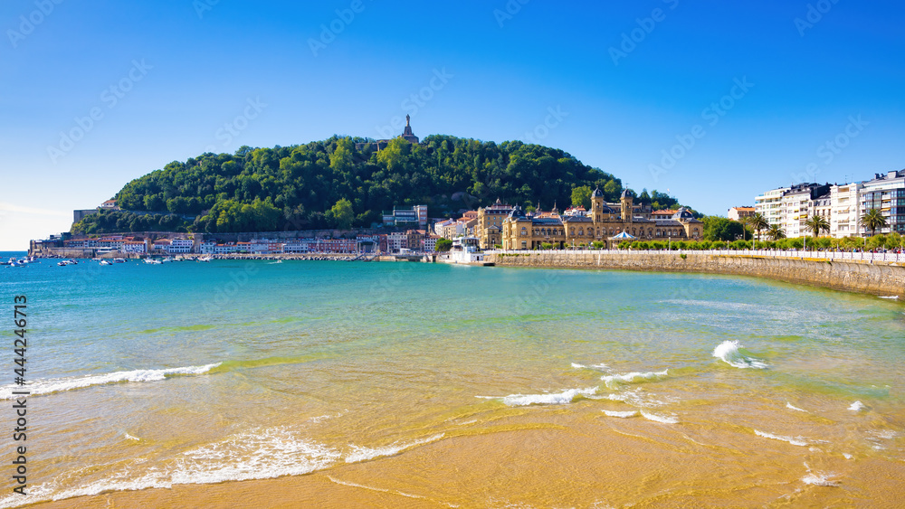 View of the beach of La Concha de Sant Sebastian - Donostia, Euskadi, Spain