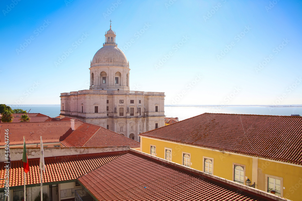 The Igreja de Santa Engrácia or the National Pantheon Lisbon, Portugal. Landmark building which is a Cathedral or church in Lisbon. 
