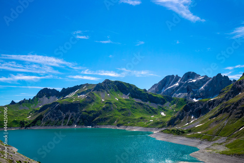 Lüner Lake and its alpin scenery (Vorarlberg, Austria)