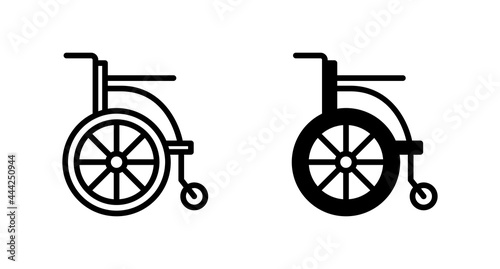 wheelchair icon vector for web, computer and mobile app