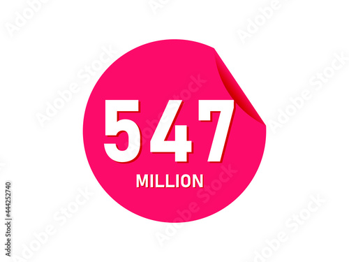 547 million texts on the white background