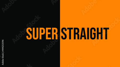 Super straight flag. Superstraight heterosexual movement symbol.