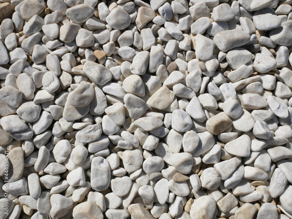Texture of beach white stones. Pebbles on the beach. Texture of beach white stones. Pebbles on the beach.