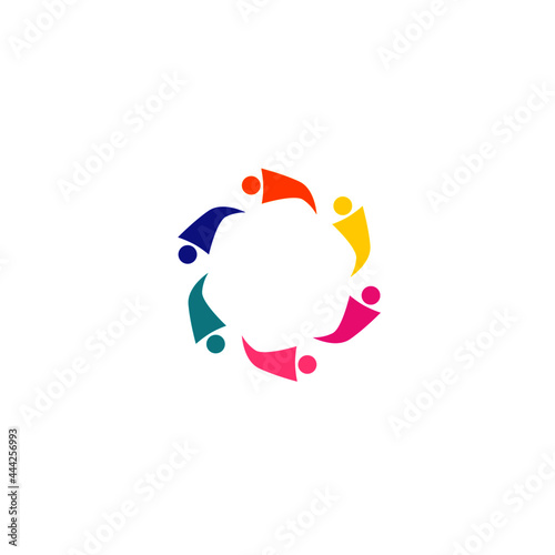 COLORFUL PEOPLE TOGETHER, UNION, PEOPLE TEAM, TEAMWORK VECTOR ILLUSTRATION