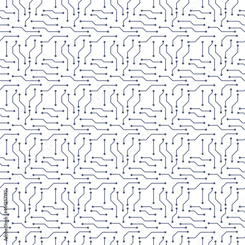 Seamless pattern Circuits design background for wallpaper  wrapping  paper  fabric. Vector illustration.