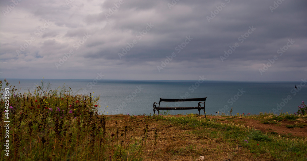 Loneliness in front of the ocean